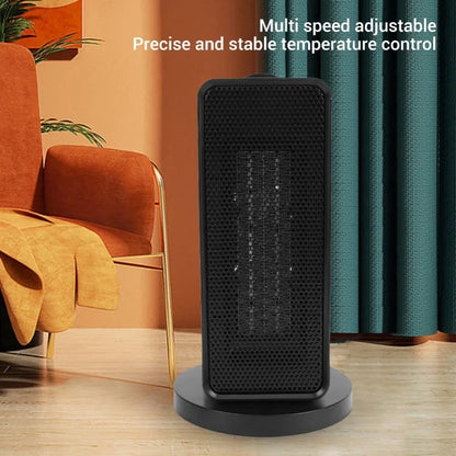 Portable 1200W PTC Ceramic Heater Quiet Fan With Overheat Tip Over Protection Indoor Home