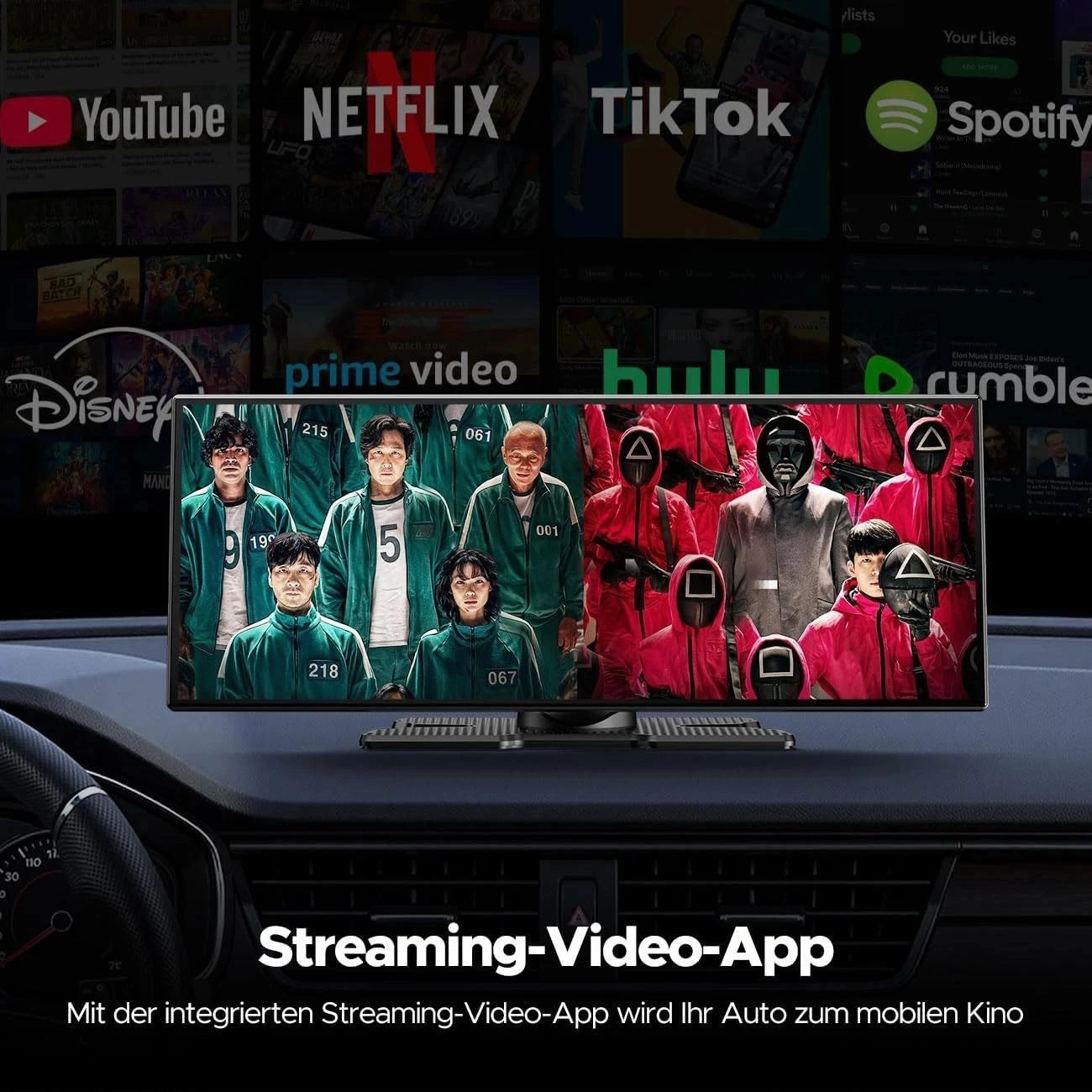 Ottocast Ai 11.4" Wireless Carplay Screen Android 15 Car Radio Multimedia Video Split-screen For Netflix YouTube Play Store