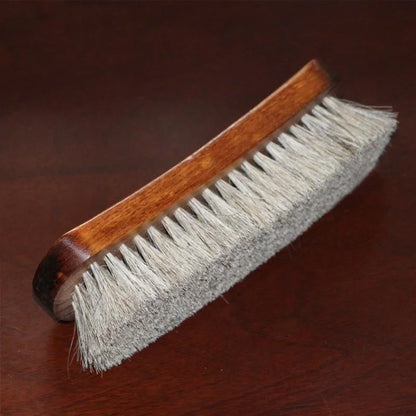 Large Size Soft Bristle  Hair Brush for Polishing And Oil Application on Leather Shoes Wooden Handle Shoe Cleaning Brush