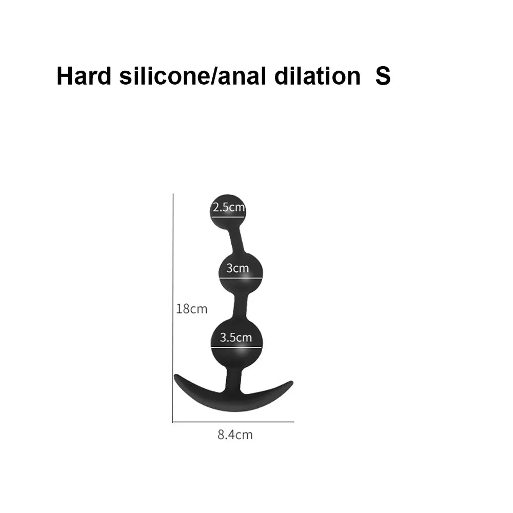 Huge Anal Plug 9cm Anal Beads 100% Liquid Silicone Soft Anal Balls Big Buttplug Prostate Massager Adult Sex Toys For Men