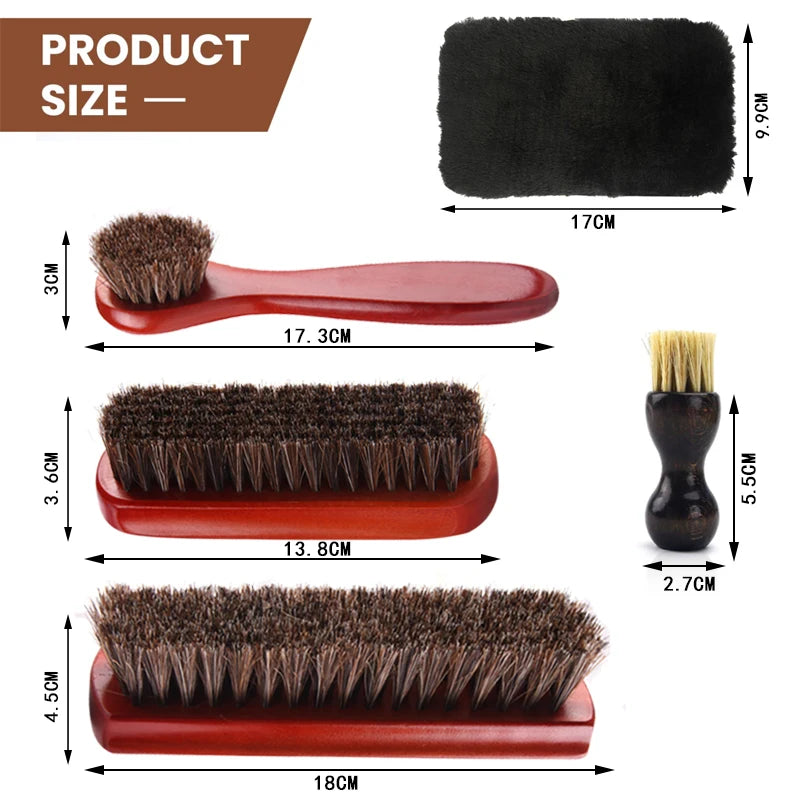 High-End  Hair Brush for Shoe And Leather Cleaning Polishing Soft Fine Bristles Dust Removal Multi-Functional Shoe Cleaner