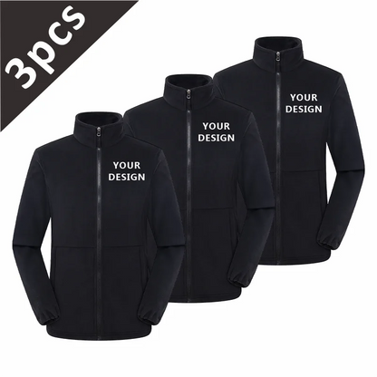 3-piece Winter Fleece Hiking Jacket For Men And Women Suitable For Outdoor Mountaineering Hiking And Camping Custom Printed Logo