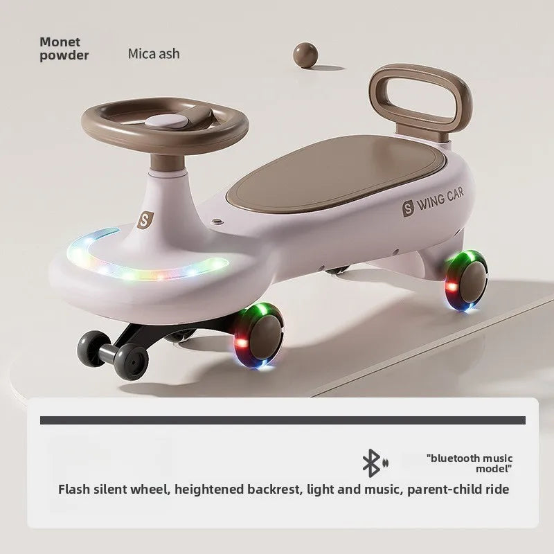 Kids Wobble Car 1 12 Anti Tip Silent Wheels Music Rocking Adults Sit Anti-rollover Children's Wiggle Car Adults Can Sit