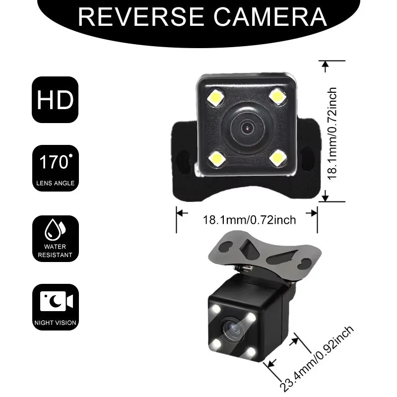 4.3 Inch Car Rearview Mirror Reversing Radar 4 Parking Sensors HD Screen For CVBS Camera Waterproof Parking Assistance System