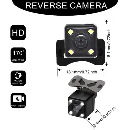 4.3 Inch Car Rearview Mirror Reversing Radar 4 Parking Sensors HD Screen For CVBS Camera Waterproof Parking Assistance System