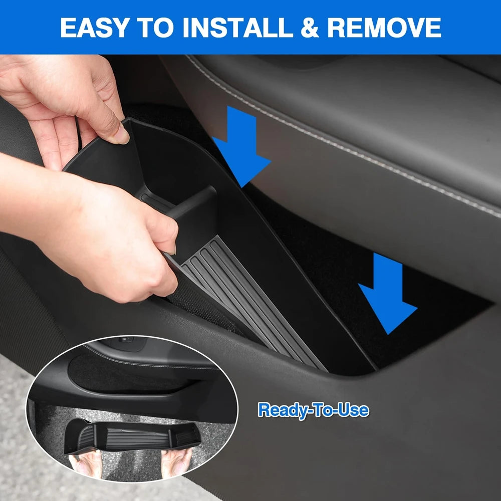 New Door Side Storage Box Front Rear Door Handle Armrest Tray Organizer for 2026 2025 Tesla Model Y Juniper Model 3 Model YL Y L