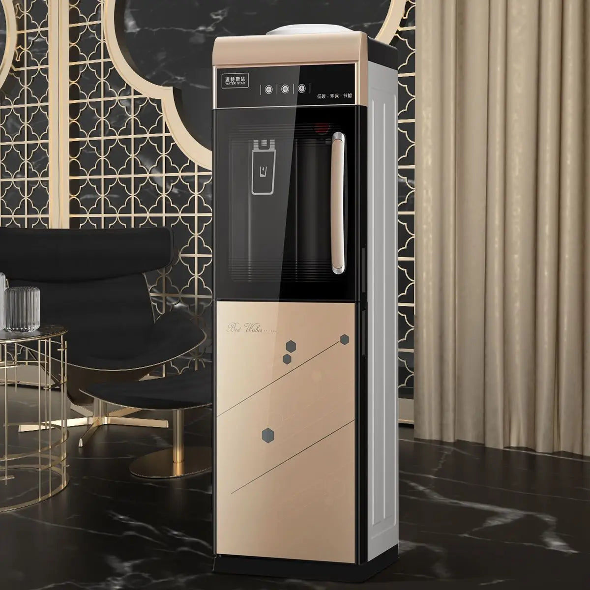 Water dispenser household vertical double door ice warm office dormitory cooling and heating bottled water