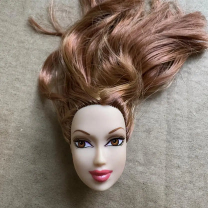 1/6 Vintage Doll Heads Mermaid Racer Super Model Princess For 30cm Solid Male Female Children Playing Birthday Gifts