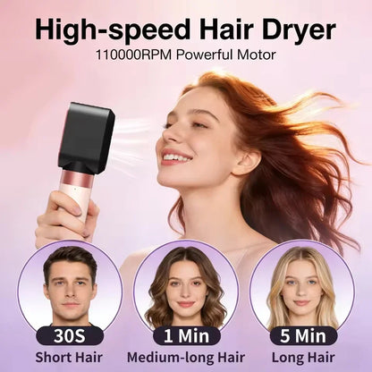 SenCiciMen 6-in-1 Multi Hair Styler, Hot Air Brush, Curling Iron & Hair Dryer, Multifunctional Curling Barrel for Daily Hair Sty