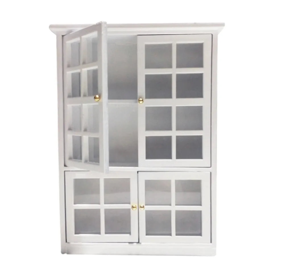 1:12 Dollhouse Miniature Bookcase Showcase Storage Cabinet Locker Display Cabinet Home Furniture Model Toy DollHouse Accessory