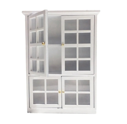 1:12 Dollhouse Miniature Bookcase Showcase Storage Cabinet Locker Display Cabinet Home Furniture Model Toy DollHouse Accessory