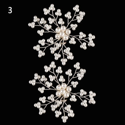 1Pair Wedding Shoes Decorations Pearl Shoes Clip High Heel Shiny Clips Charm Buckle Rhinestone Brooch Bride Pendant Accessories