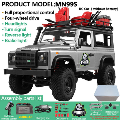 Upgrade MN99S MN98 1:12 RC Car MN Model RTR 2.4G Remote Control Car Climbing Defender 4WD RC Truck Off-road RC Toys As Kids Gift