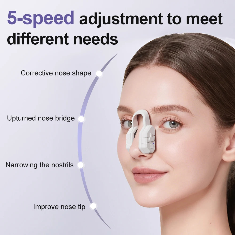 EMS Beauty Nose Shaper Clip Microcurrent Pulse Vibration High Bridge Nose Sculpting Massager Nose Up Lifter Massage Tool