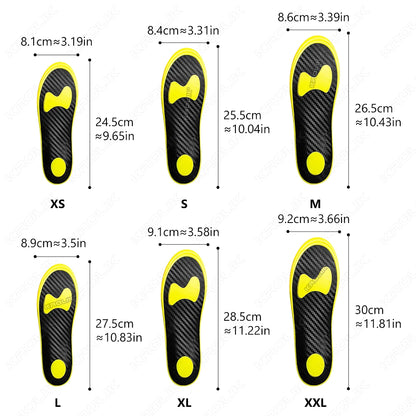 Premium Carbon Fiber Shoe Insoles For Men Women Enhanced Bounce Impact Reduction Athletic Basketball Shoe Cushioning