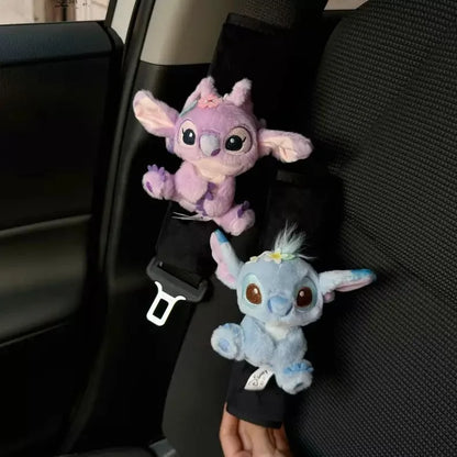 Stitch Car Seat Belt Cover Kawaii Car Accessories Interior Shoulder Cover Child Protective Wear-Resistant for Auto Safety Belts
