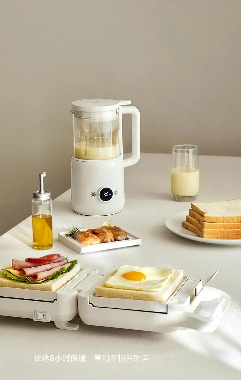 OLAYKS 220V Quiet Automatic Soymilk Maker & Blender - Compact Juice Extractor Machine