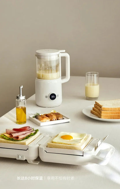 OLAYKS 220V Quiet Automatic Soymilk Maker & Blender - Compact Juice Extractor Machine