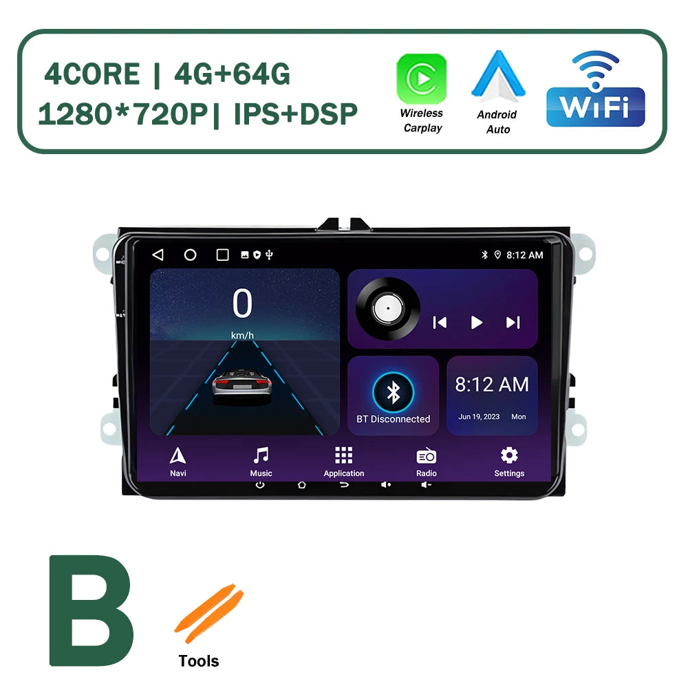 Android OS for VW Volkswagen Golf Polo Skoda Rapid Octavia Tiguan Passat Amarok Car Multimedia Video Stereo Player GPS Carplay
