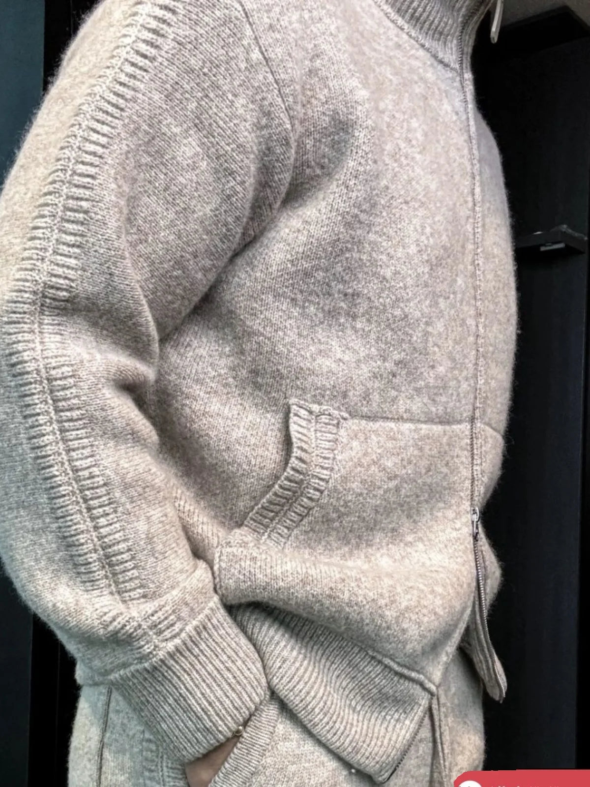 Autumn Winter New Double Zipper Stand Collar Thickened Knitted Jacket Men's High Fashion Soft Warm Sweater Casual Style Long ...