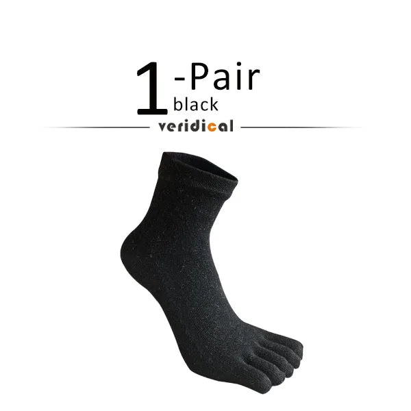 1/5 Pairs Wool Toe Short Socks Winter Man Soft Elastic Endurable Business Sweat-Absorbing Thick Thermal Warm 5 Finger Socks