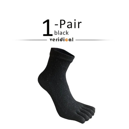 1/5 Pairs Wool Toe Short Socks Winter Man Soft Elastic Endurable Business Sweat-Absorbing Thick Thermal Warm 5 Finger Socks