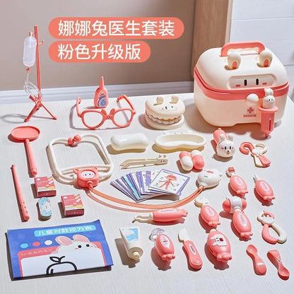Kids Doctor Play Set Medical Kit Toys Educational Role Play Gift with Stethoscope Syringe Dentist Tools for Boys & Girls