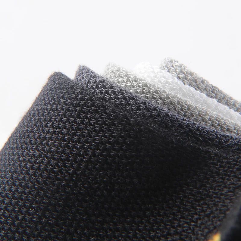 MiiOW 5 Pairs Harajuku Man Socks Embroidered LOGO Antibacterial Men's Boat Socks Brand Mesh Breathable Anti Slip Cotton Sock