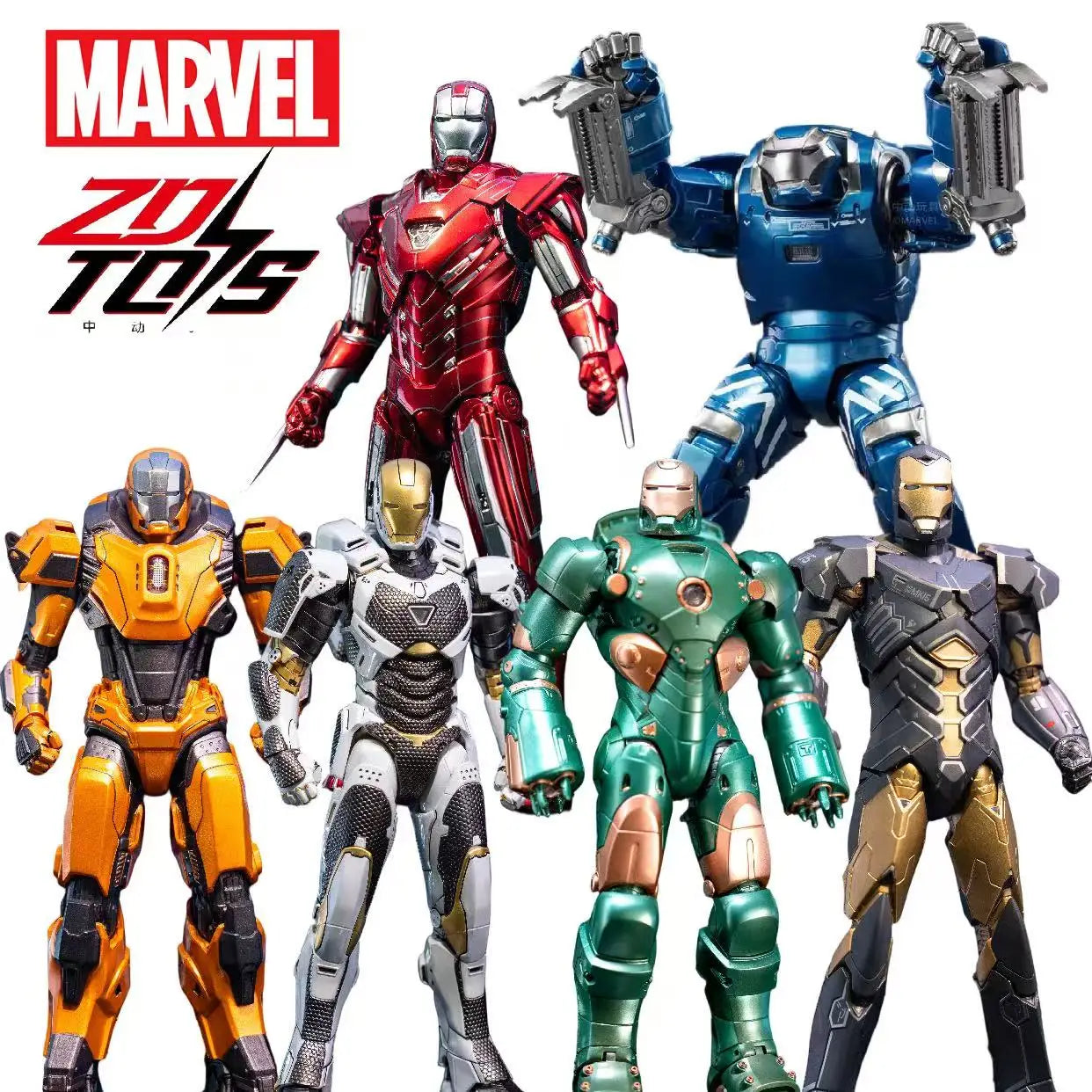 ZD Toys Iron Man Action Figures (Models: MK1-MK10,MK9, MK12, MK14, MK15, MK18, MK28, MK38, MK40, MK42, MK43,MK46 7-Inch, etc