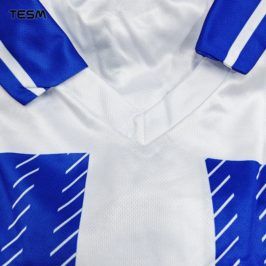 TESM Summer Men Long Sleeve 3D Printed Polo Shirt V-Neck Sports T-Shirt  Team Sports Training Shirts