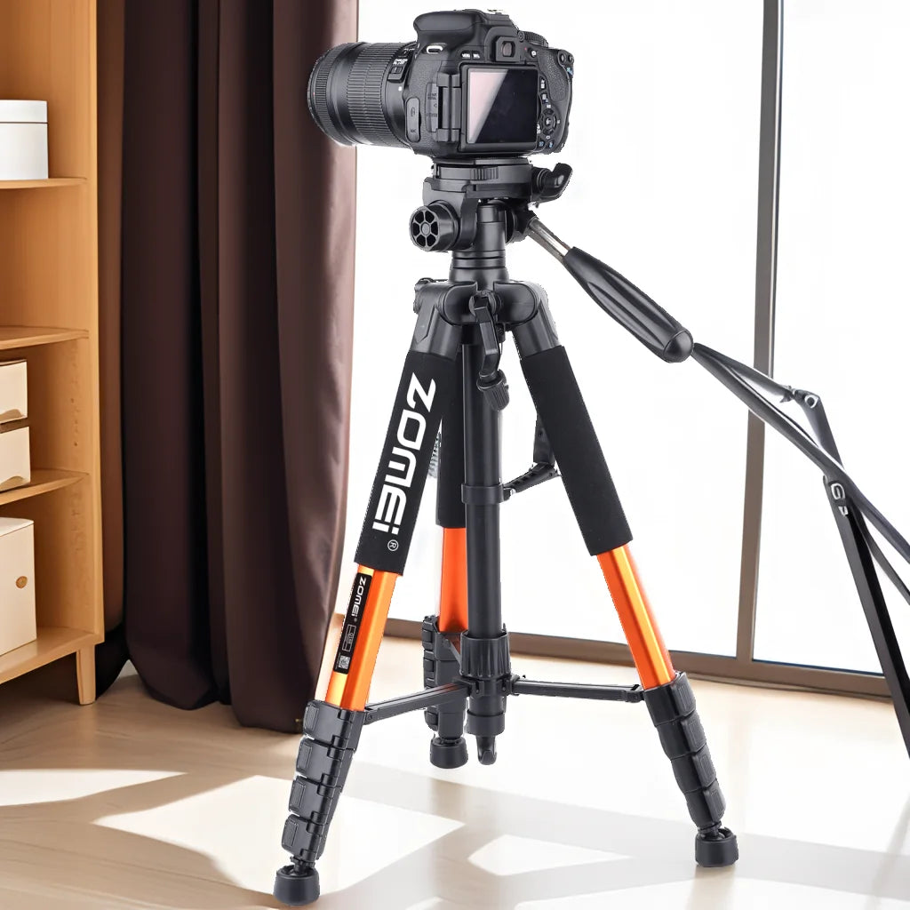 187cm/73.6in Tall Zomei Aluminum Alloy Portable Tripod for Camera DSLR Canon Nikon, 360 Degree Panorama Photography Phone Stand