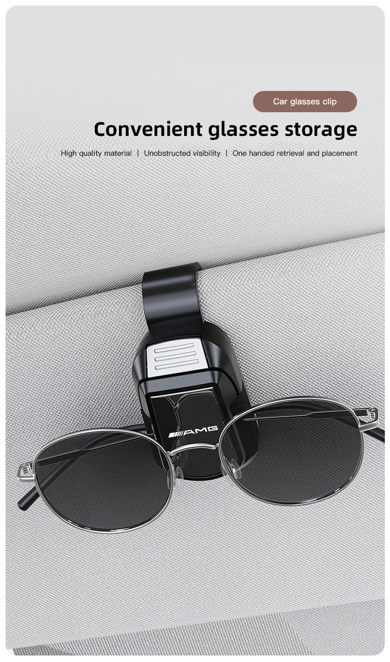 Car Sun Visor Glasses Clip Sunglasses Storage Bracket For Mercedes Benz AMG A B C E G CLA W211 W203 W204 W210 W124 C300 C260