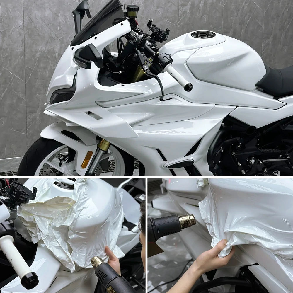 White Glossy Vinyl Car Wrap Film  Matte Waterproof Vinyl Wrap Console Laptop Skin Air Free Motorcycle Stickers Auto Accessories