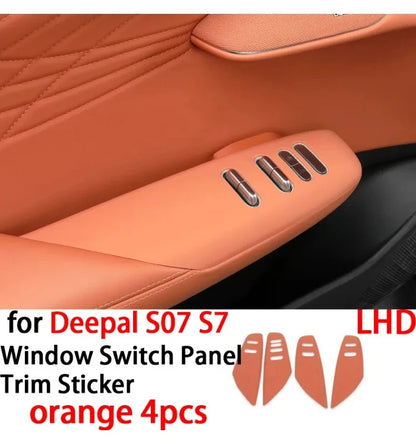 Car Window Control Button Cover Window Switch Panel Trim Sticker  Interior Accessories 2023 2024 2025 for LHD for Deepal S07 S7