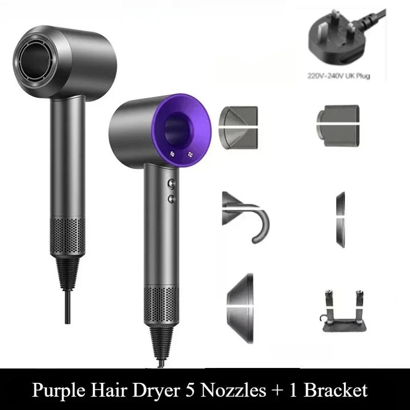 2026 Professional Leafless Wall-mounted Hair Dryer Negative Ion With Air Collecting Scattering Nozzle Salon Tool For Home Travel