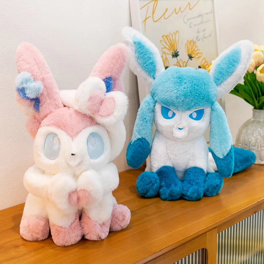 40-80cm Sylveon Glaceon Pokemon Plush Toys Stuffed Doll Cartoon Pokémon Plushie Anime Eevee Pillow Xmas Birthday Gift for Kids