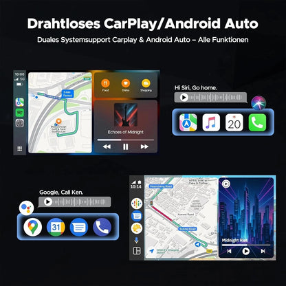 Ottocast Ai 11.4" Wireless Carplay Screen Android 15 Car Radio Multimedia Video Split-screen For Netflix YouTube Play Store