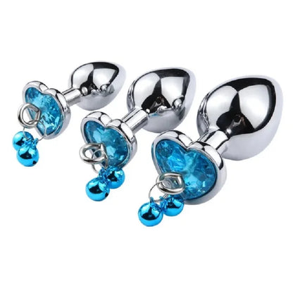 Rose Gold Rainbow Metal Anal Beads Butt Plug Set Colorful Crystal Mini Small Medium Large Anal Plug Jewelry Sex Toy Insert
