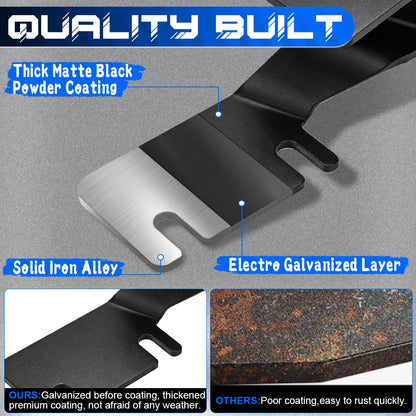 Hood Ditch LED Light Brackets for 2014-2025 Toyota Hilux ,Offroad Hood Hinge Light Mount Brackets kit for Pod Work Lights.