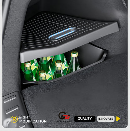 4PCS Trunk Organizer for Tesla Model YL Launch Refresh 2026 Rear Trunk Storage Bins Side Box Organiser TPE Accessories