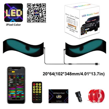 Car Devil Eyes Light Programmable Flexible LED Digital Display Smart APP Control Custom Text DIY Pattern Soft Screen for Trucks