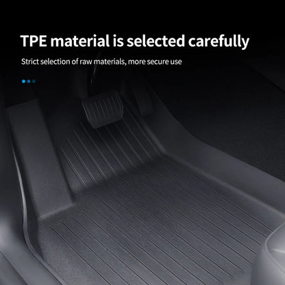 6PCS Floor Mats for Tesla Model Y highlad3 Double Layer 3D TPE Menis Carpet Velvet Waterproof Washable Two Layers Car Floor Pads