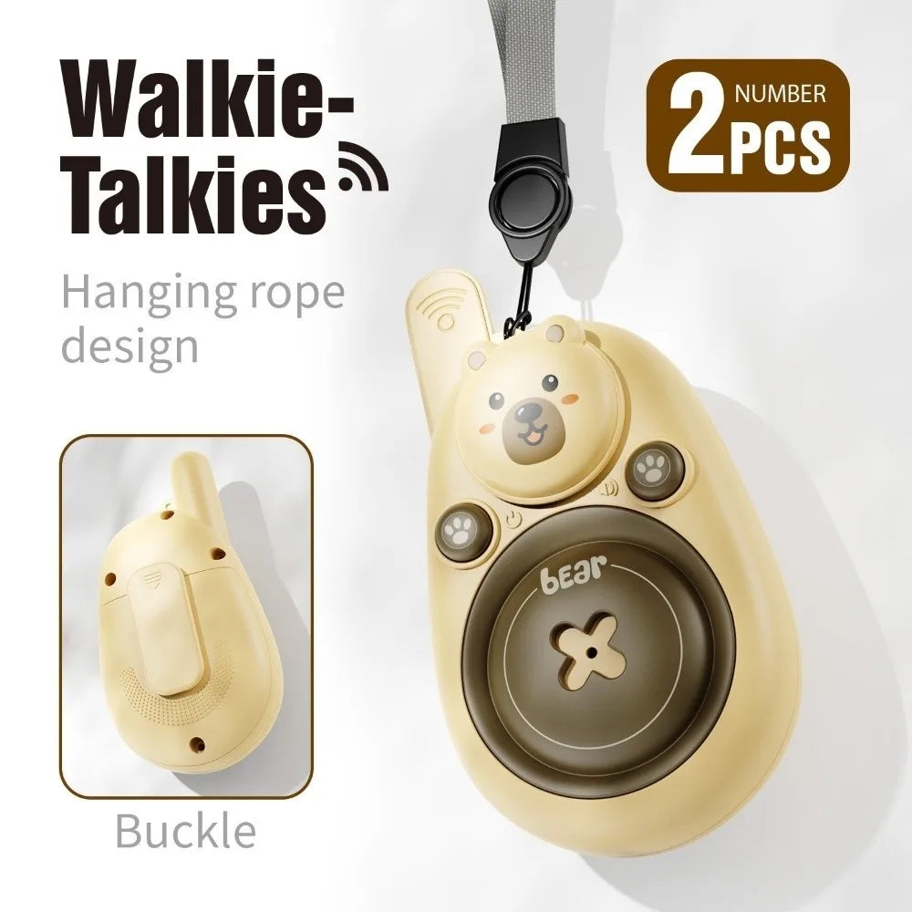 Remote Intercom 2pcs Walkie Talkies Radio Transmitter For Kids Remote Wireless Transmitter Page Cartoon Toys