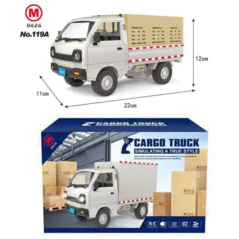 1:10/1:16 Wpl D12 Rc Car Simulation Drift Climbing Truck Led Light Cargo Rc Electric Toy Model For Boys Christmas Surprise Gifts
