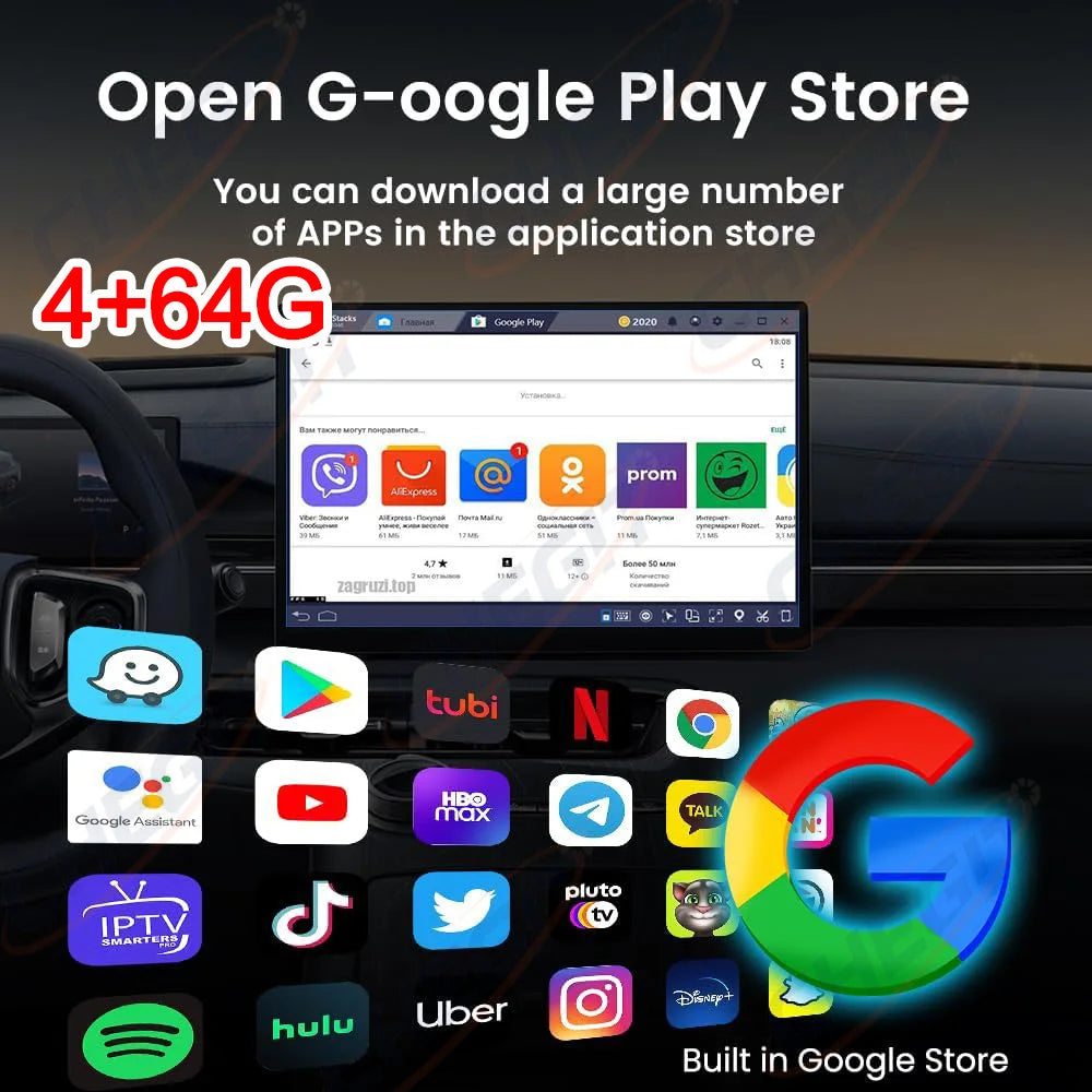 Android Smart AI Box 4G+64G/2G+32G Wireless CarPlay Android Auto TV Box For Youtube Netflix For VW Nissan Toyota Hyundai Ford