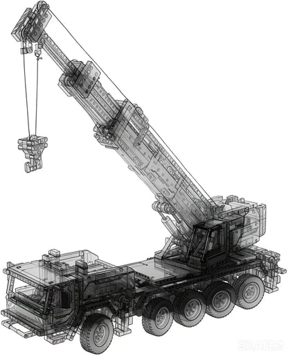 2606pcs Classic Engineering Vehicle Motor Power Mobile Crane Mk II Fit 90004 Model Building Blocks Kits Toys Birthday Gifts