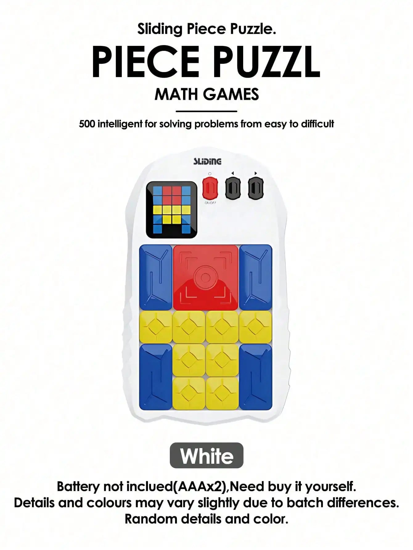 500+Levels Huarong Road Magnetic Suction Block Sliding Puzzle,Kids Puzzle Logical Thinking Training Brain-burning Board Game Toy