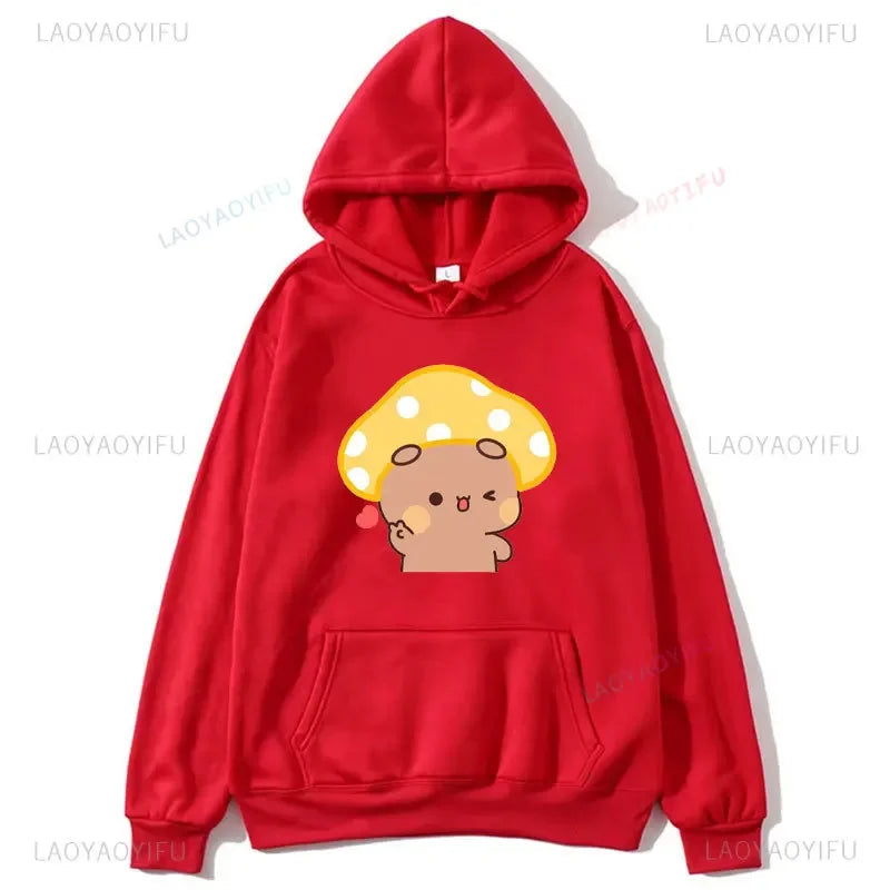 Couple Hoodies Bubu Dudu hoodie Sweatshirt Cartoon Kawaii Print Pullover Harajuku Men Women Sudaderas warm fleece hooded
