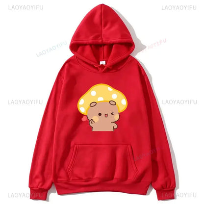 Couple Hoodies Bubu Dudu hoodie Sweatshirt Cartoon Kawaii Print Pullover Harajuku Men Women Sudaderas warm fleece hooded