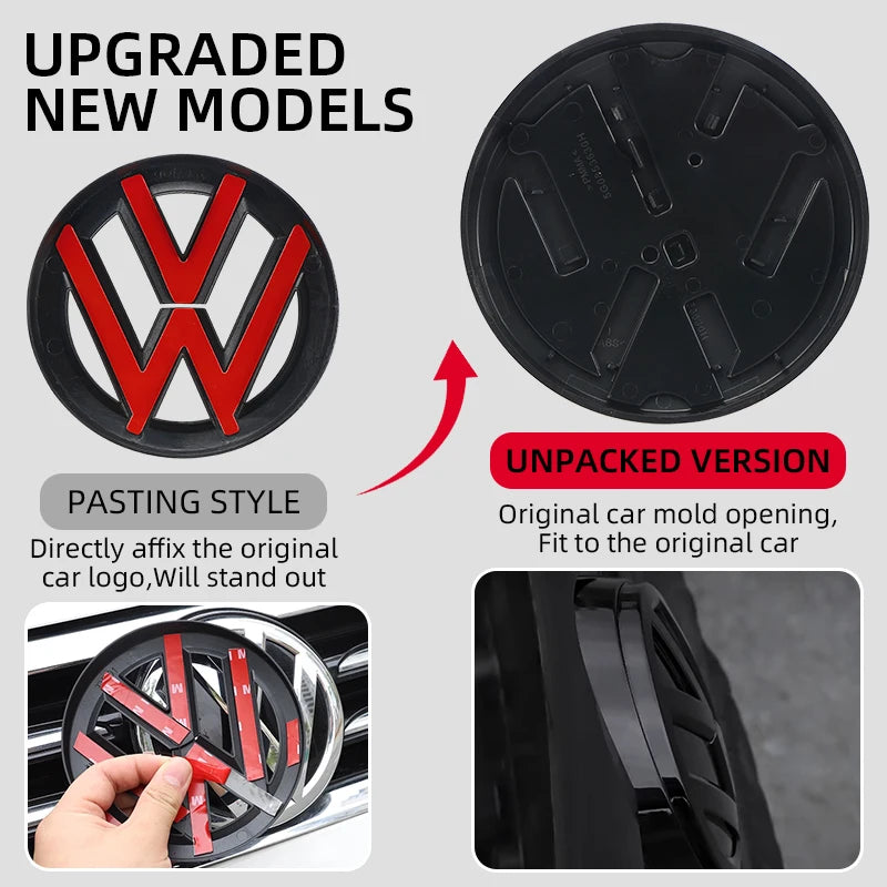Car Front Hood Emblem Bonnet Badge Rear Trunk Badge For  VW Golf 7 (2014 - 2017) -Emblem